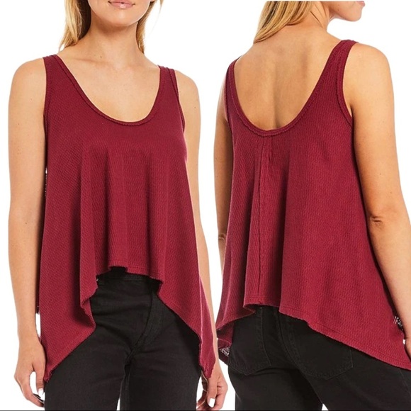 Free People Tops - NEW Free People Poncho Tank Sing La La  Burgundy OB1332864